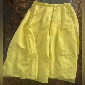 Lord & Taylor Sunny Yellow A-Line Skirt